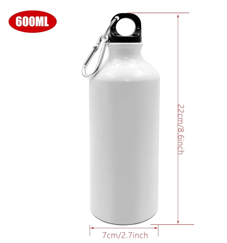 Garrafa de Água Esportiva Branca Personalizadas - Imagem 3